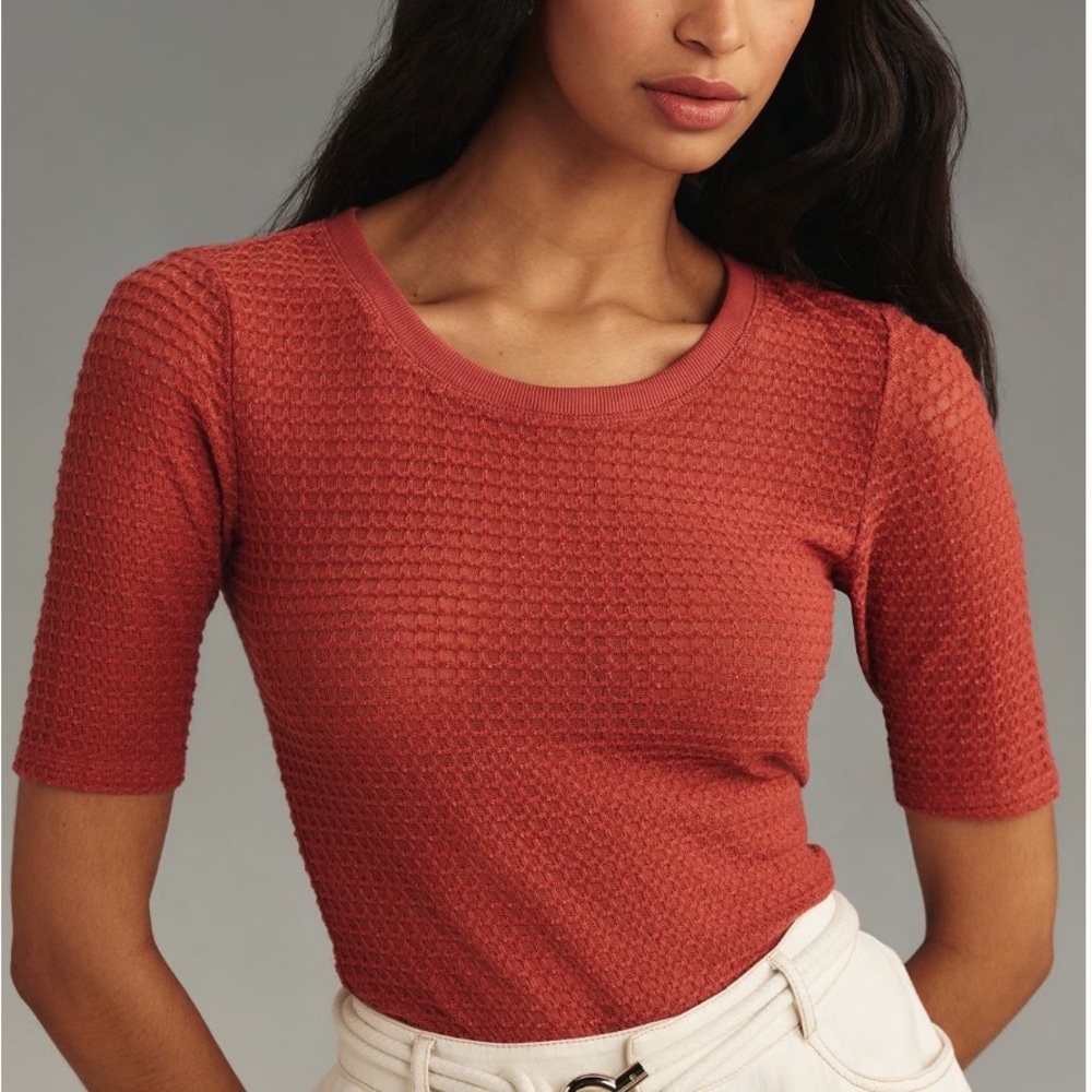 Pilcro short sleeve textured shirt in cedar
